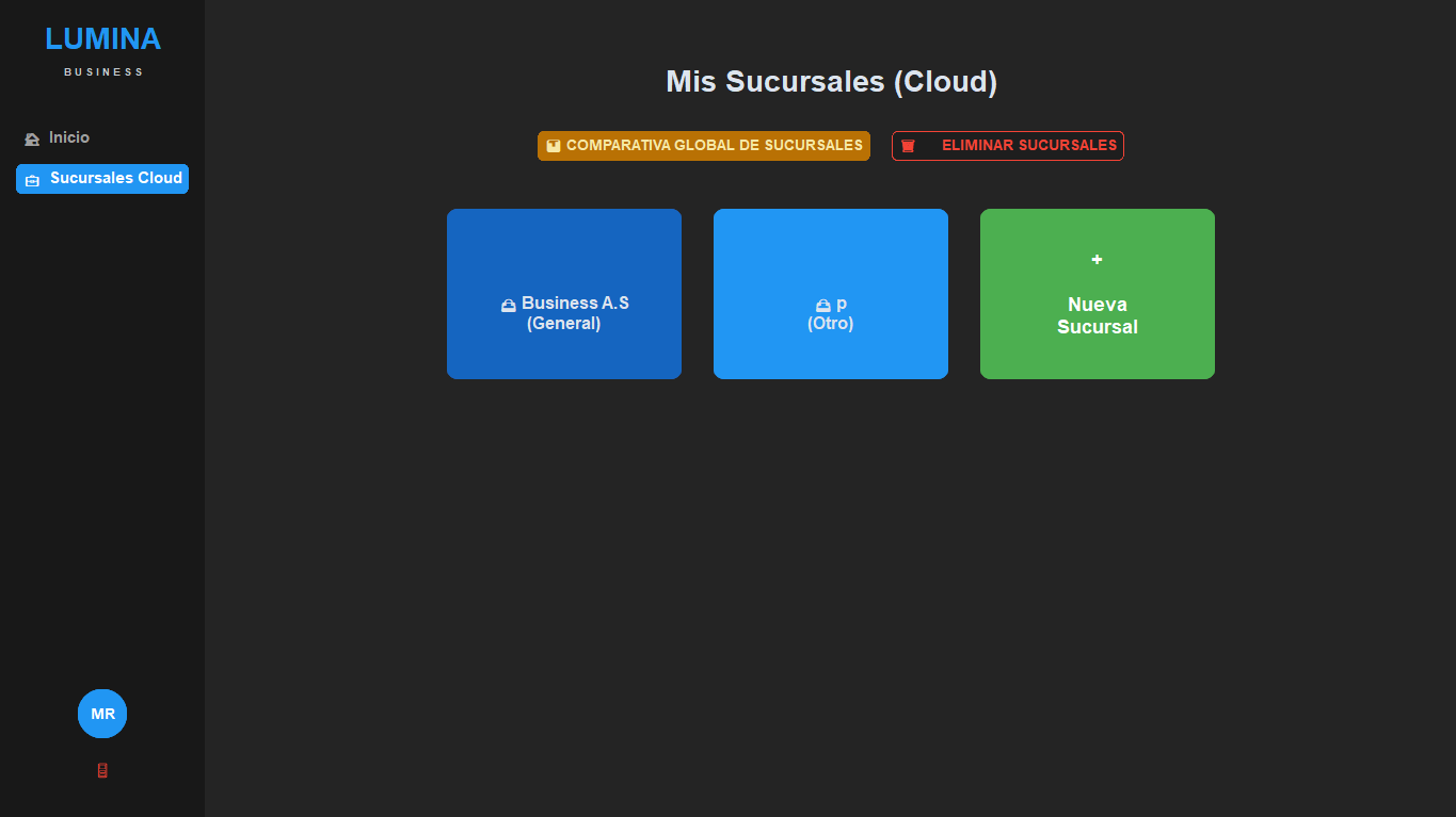 Pantalla de Lumina Business