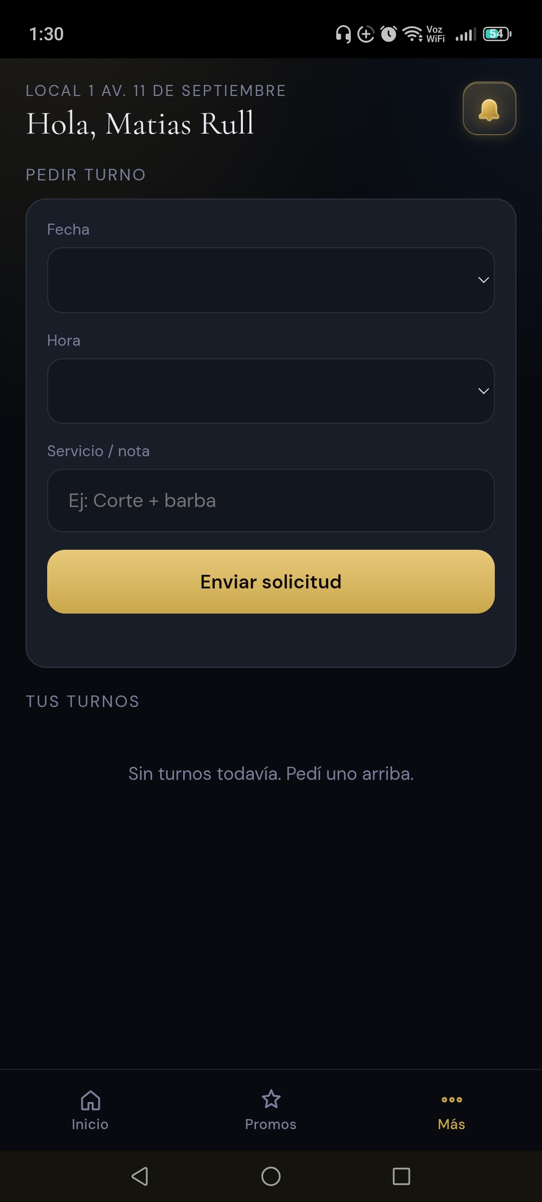 Lumina Club — pedir turno